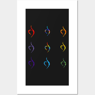 Rainbow Eating Disorder Recovery Symbol Sticker Pack Posters and Art